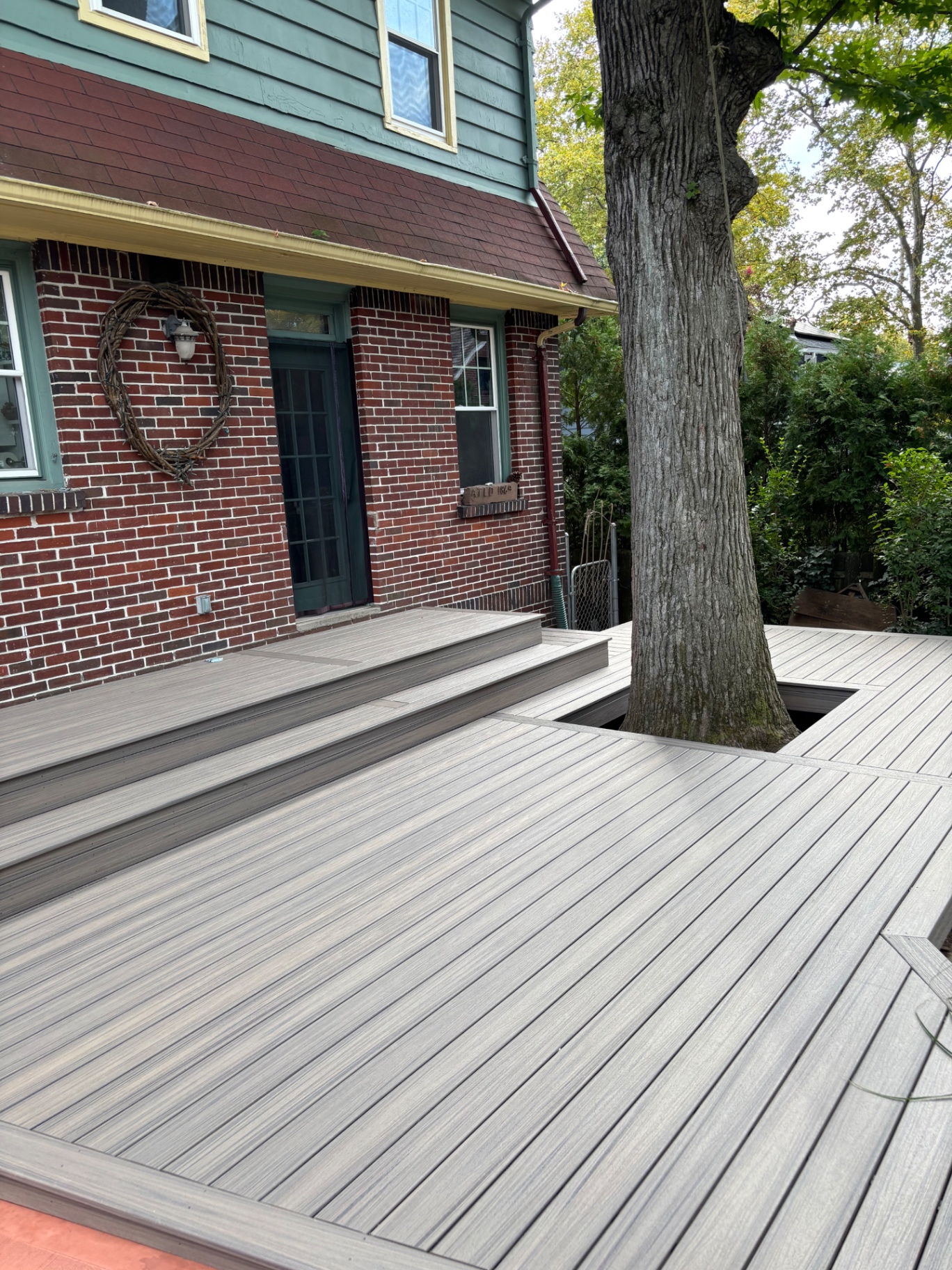 Beautiful new composite deck after renovation